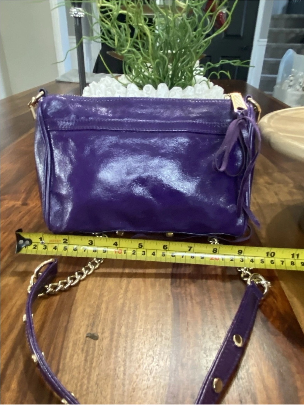 Rebecca minkoff Purple Leather Crossbody Bag with Chain Strap